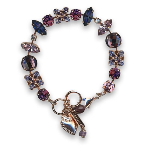 Bracelet by Mariana Woman Sophisticated Purple and Pink Swarovski Crystals