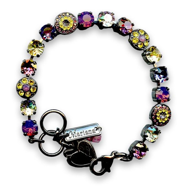 Bracelet by Mariana Woman Sassy Yellow and Purple Swarovski Crystals