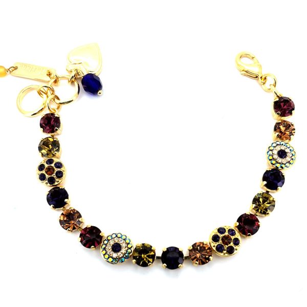 Bracelet by Mariana Woman Glamorous Purple and Topaz Swarovski Crystals