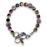 Bracelet by Mariana Woman Beautiful Amethyst and Olivine Swarovski Crystals - Image 2