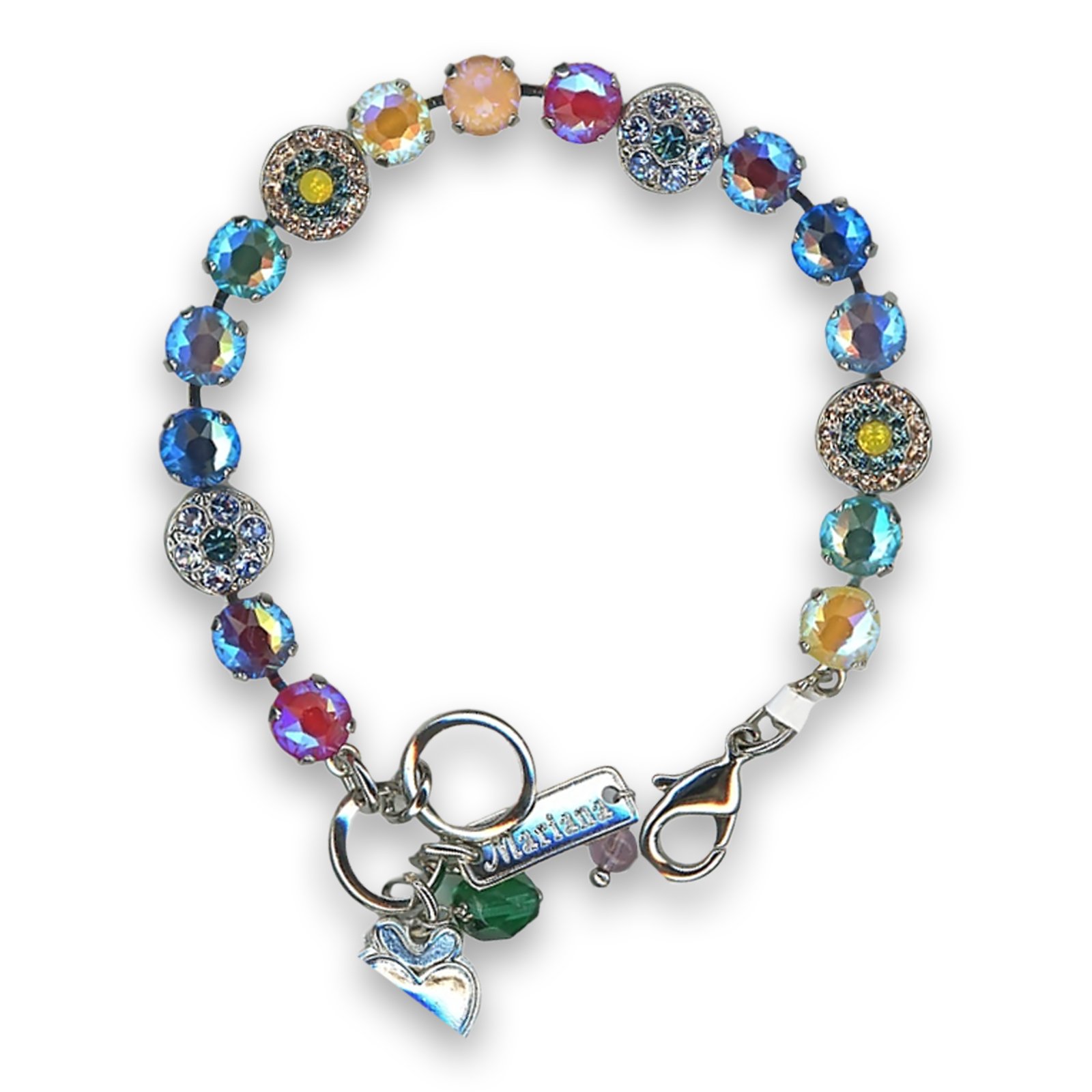 B-4044-168-1-RO (1) Bracelet by Mariana Woman Shimmering Sun-Kissed Swarovski Crystals - Image 1