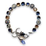 Bracelet by Mariana Woman Gorgeous Sapphire and Golden Swarovski Crystals - Image 3