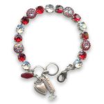 Bracelet by Mariana Woman Stunning Siam and Clear Swarovski Crystals