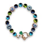Bracelet by Mariana Woman Gorgeous Blue Zircon and Olivine Swarovski Crystals