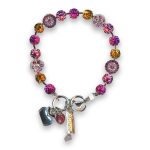 Bracelet By Mariana Woman Lovely Rose and Topaz Swarovski Crystals - Image 3