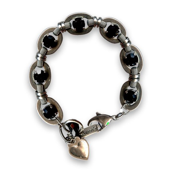 Bracelet by Mariana Woman Sophisticated Jet Swarovski Crystals