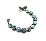 Bracelet By Mariana Woman Timeless Moonlight and Aquamarine Swarovski Crystals - Image 3