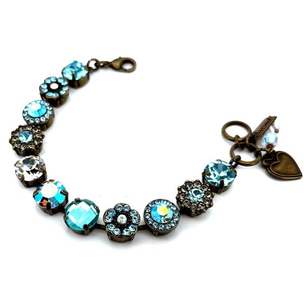 Bracelet By Mariana Woman Timeless Moonlight and Aquamarine Swarovski Crystals