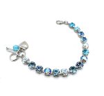 Bracelet By Mariana Woman Adorable Aquamarine and Sapphire  Swarovski Crystals - Image 3