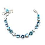 Bracelet By Mariana Woman Adorable Aquamarine and Sapphire  Swarovski Crystals