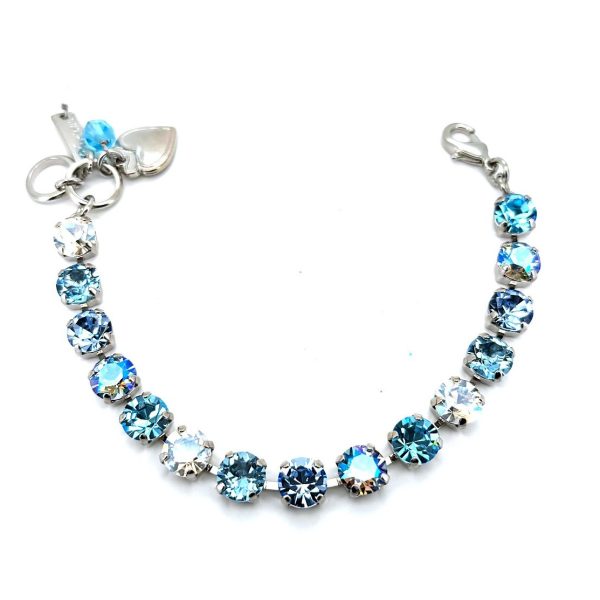 Bracelet By Mariana Woman Adorable Aquamarine and Sapphire  Swarovski Crystals