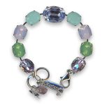 Bracelet by Mariana Woman Beautiful Violet and Opal Swarovski Crystals - Image 2