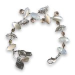 Bracelet by Mariana Woman Glamorous White Shell Mineral and Opal Swarovski Crystals - Image 3