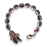 Bracelet by Mariana Woman Elegant Jet and Rose Swarovski Crystals - Image 2