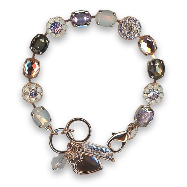 Bracelet by Mariana Woman Gorgeous Peach and Black Diamond Swarovski Crystals