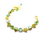 Bracelet By Mariana Woman Charming Prehnite Mineral and Green Swarovski Crystals - Image 2
