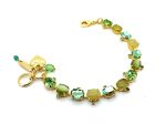Bracelet By Mariana Woman Charming Prehnite Mineral and Green Swarovski Crystals - Image 4