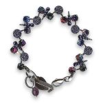 Bracelet by Mariana Woman Alluring Magenta and Purple Swarovski Crystals