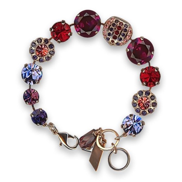 Bracelet by Mariana Woman Stunning Ruby and Fuchsia Swarovski Crystals