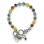 Bracelet by Mariana Woman Charming Orange and Opal Swarovski Crystals - Image 2