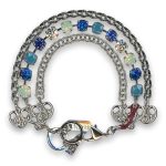 Bracelet by Mariana Woman Elegant Royal Blue and Opal Swarovski Crystals