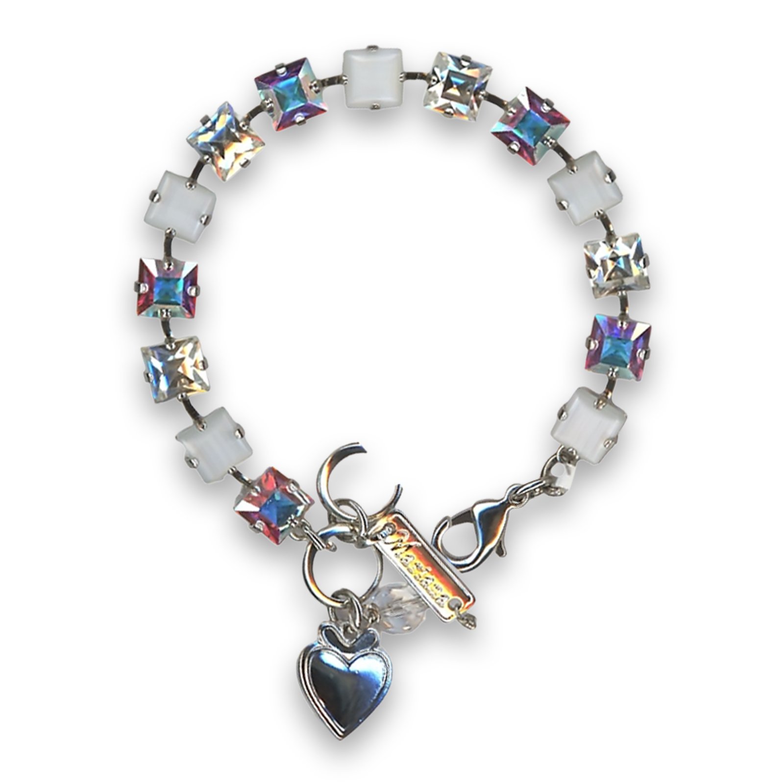 B-4431-001-RO (1) Bracelet by Mariana Woman Fab AB and Clear Swarovski Crystals - Image 1