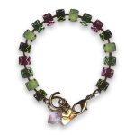 Bracelet by Mariana Woman Beautiful Rose and Peridot Swarovski Crystals - Image 3