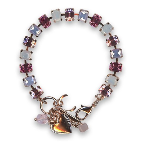 Bracelet by Mariana Woman Lovely Rose and Opal Swarovski Crystals
