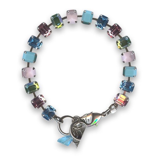 Bracelet by Mariana Woman Charming Rose and Turquoise Swarovski Crystals