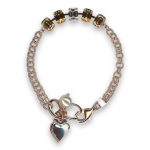 Bracelet by Mariana Woman Elegant Golden and Clear Swarovski Crystals - Image 2