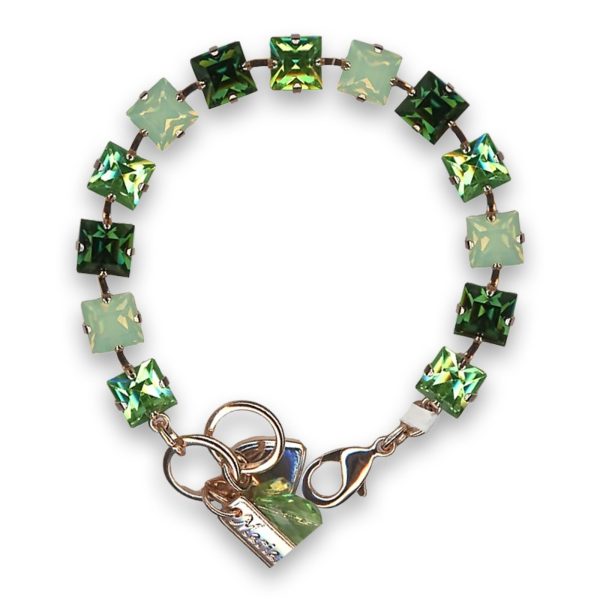 Bracelet by Mariana Woman Gorgeous Green and Opal Swarovski Crystals
