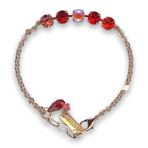 Bracelet by Mariana Woman Stunning Siam and Orange Swarovski Crystals