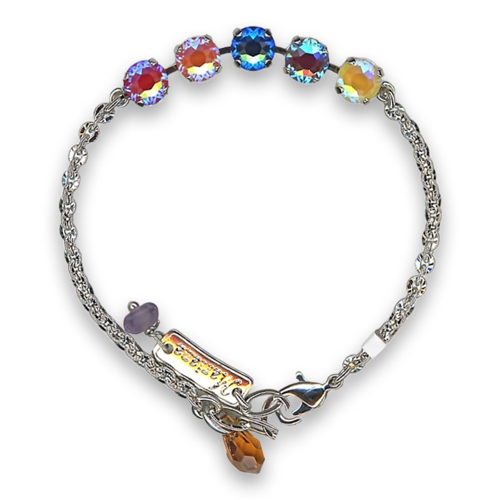 B-4435-1-140-2-RO (1) Bracelet by Mariana Woman Shimmering Sun Kissed Swarovski Crystals - Image 1