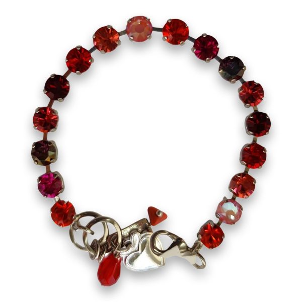 Bracelet by Mariana Woman Glamorous Siam and Fuchsia Swarovski Crystals
