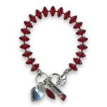 Bracelet by Mariana Woman Luxurious Siam Swarovski Crystals