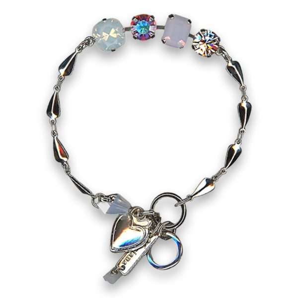 Bracelet by Mariana Woman Glitzy AB and Opal Swarovski Crystals