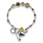 Bracelet by Mariana Woman Exquisite Champagne and Amber Swarovski Crystals