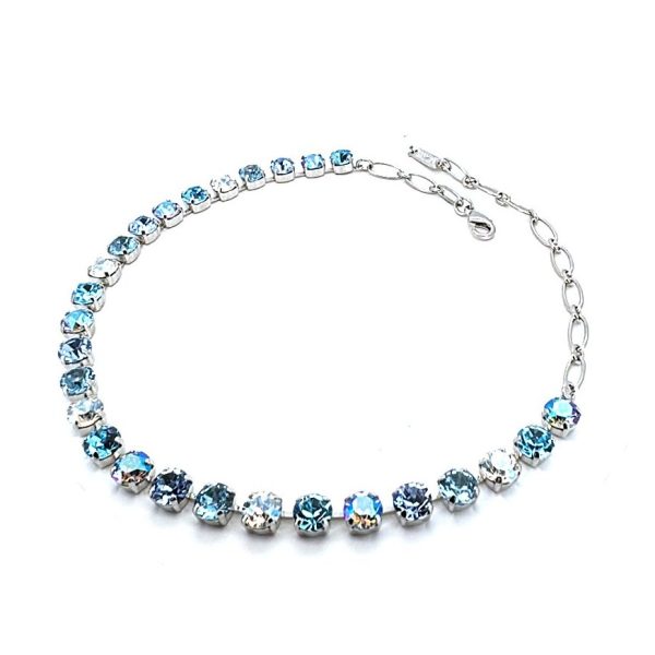 Necklace By Mariana Woman Beautiful Aquamarine and Sapphire  Swarovski Crystals