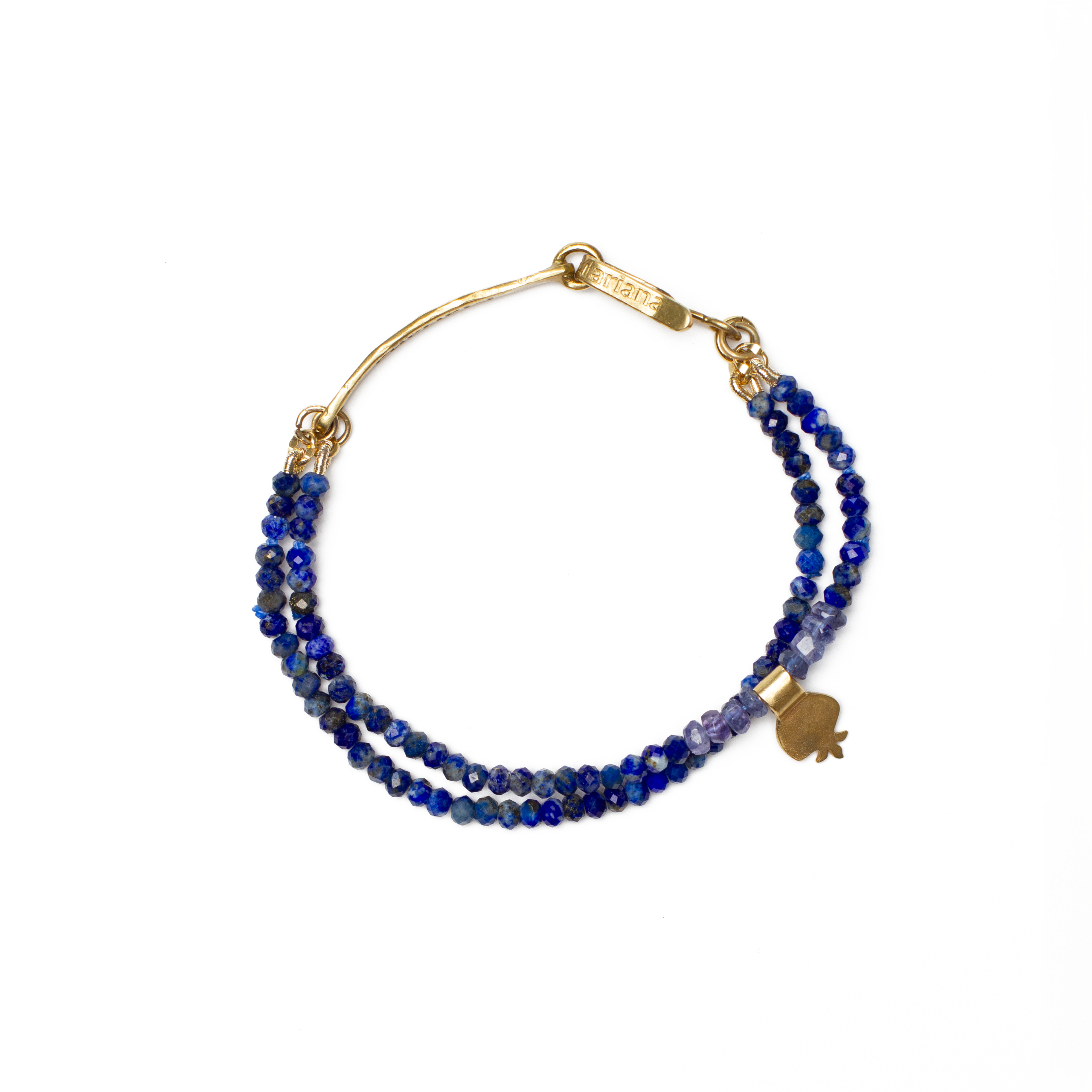 B-14048-20641-YG (1) Bracelet by Mariana Woman Timeless Sapphire Swarovski Crystals - Image 1