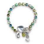 Bracelet by Mariana Woman Lustrous Green and Teal Swarovski Crystals
