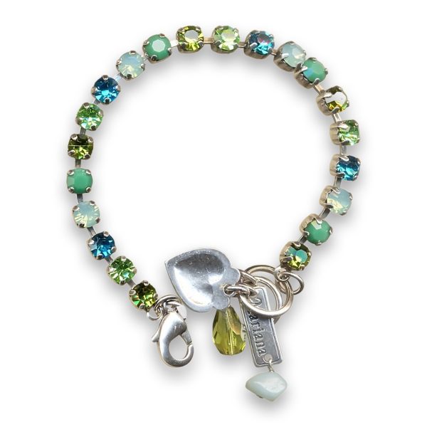 Bracelet by Mariana Woman Lustrous Green and Teal Swarovski Crystals