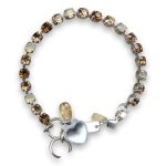 Bracelet by Mariana Woman Glamorous Brown and Opal Swarovski Crystals - Image 3