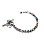 Bracelet by Mariana Woman Beautiful Purple and Aqua Swarovski Crystals-SP - Image 4