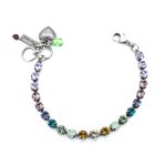 Bracelet by Mariana Woman Beautiful Purple and Aqua Swarovski Crystals-SP