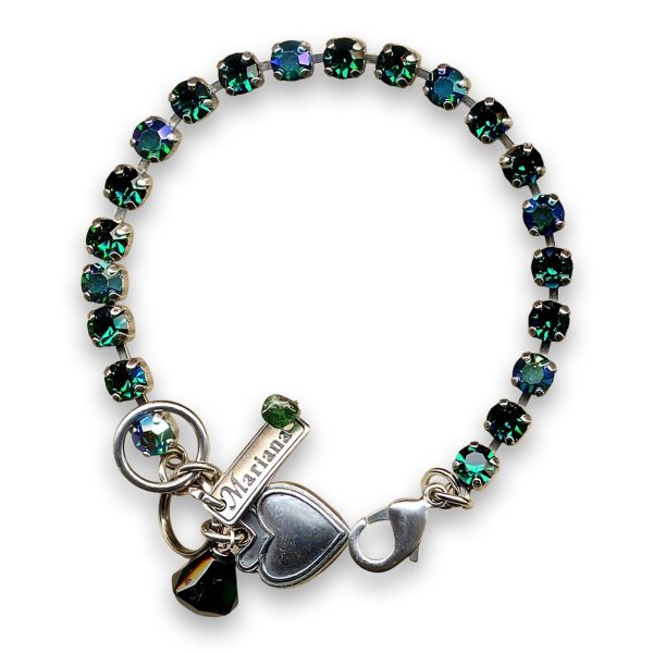 Bracelet by Mariana Woman Elegant Emerald Swarovski Crystals