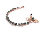 Bracelet By Mariana Woman Floral Sapphire Swarovski Crystals - Image 2