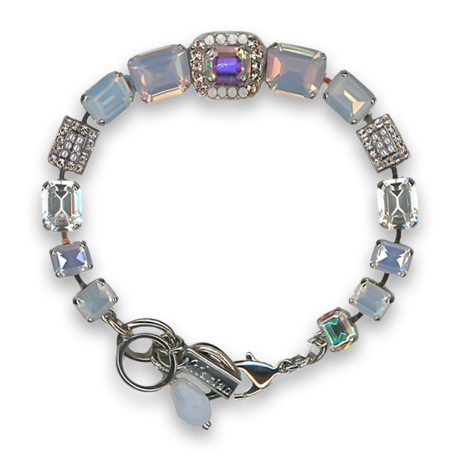 B-4040-7-1112-RO (1) Bracelet by Mariana Woman Shimmering AB and Opal Swarovski Crystals - Image 1