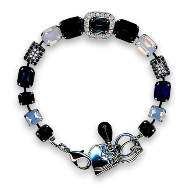 Bracelet by Mariana Woman Sophisticated Blue and Opal Swarovski Crystals