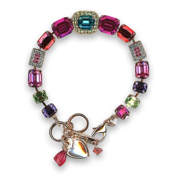 Bracelet by Mariana Woman Beautiful Multi Color Swarovski Crystals