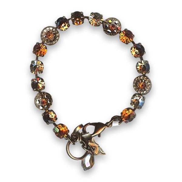 Bracelet by Mariana Woman Gorgeous Topaz and Golden Swarovski Crystals